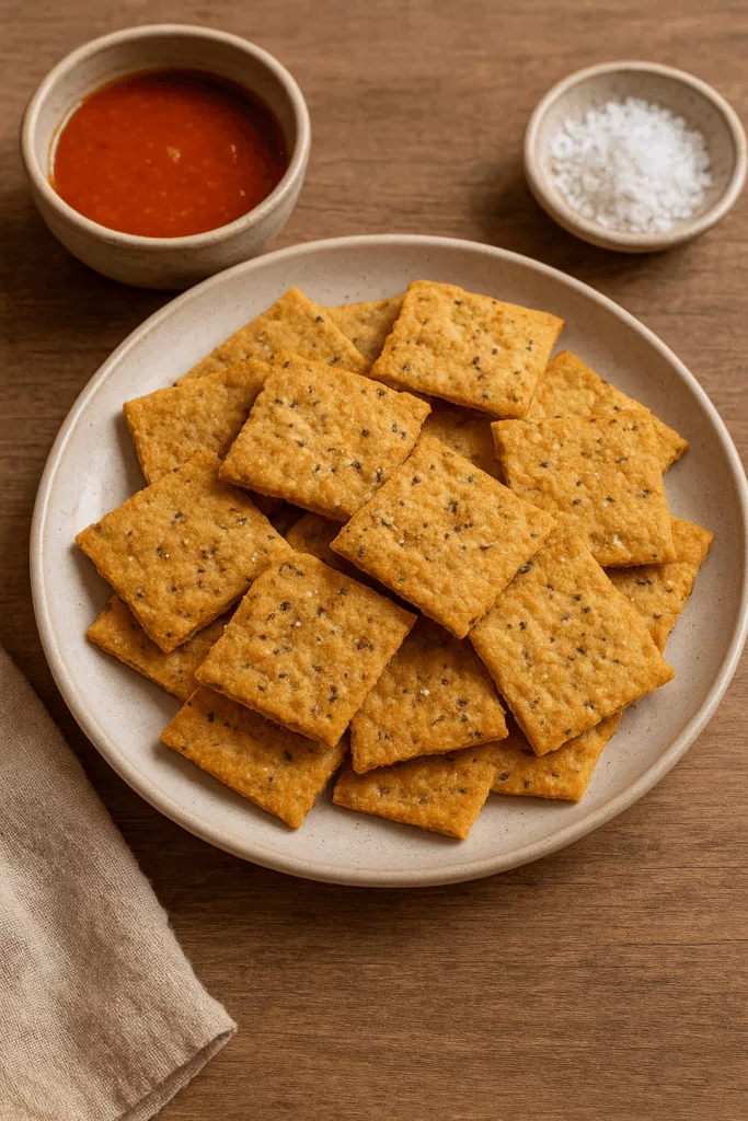 Crackers saladas con pulpa de jugo
