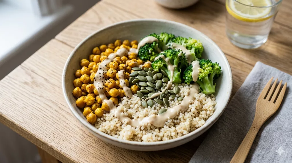 Receta alta en proteína vegana