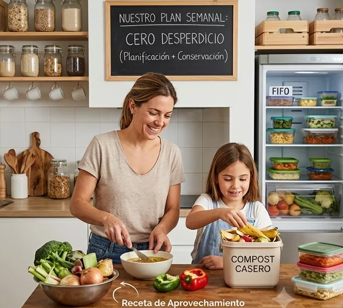 Cocina de aprovechamiento técnica vs. Recetario rígido